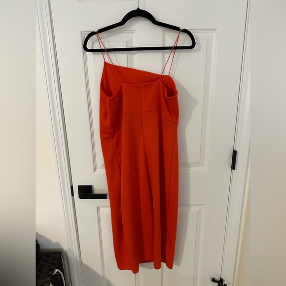 LYANER Women's Spaghetti Straps Split Hem Sleeveless Zipper Bodycon Midi Dress - Picture 6 of 7